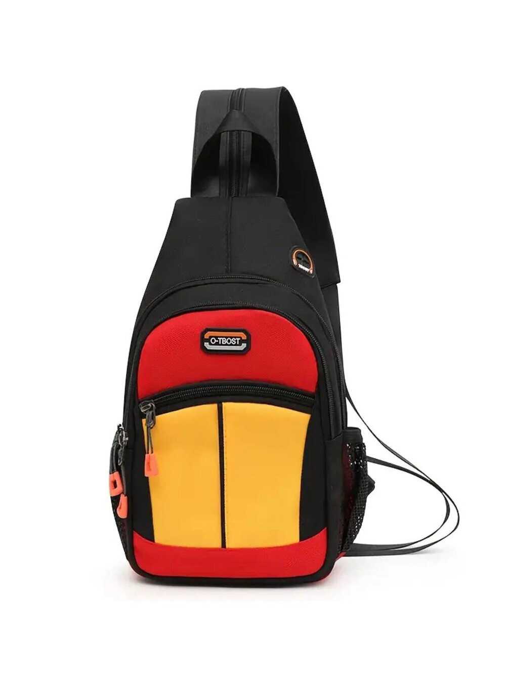 New - Fun ! Large Capacity Multifunctional Sling /Backpack Bag - Red/Ylw/Black